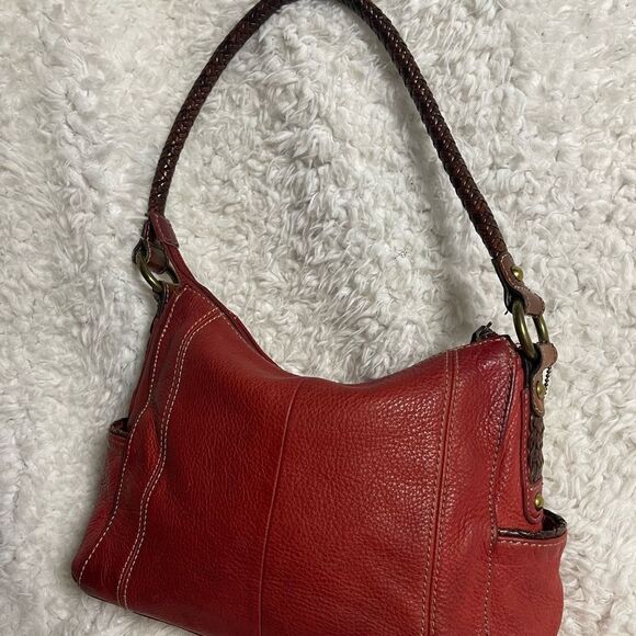 Red Leather Shoulder Bag - Picture 6 of 16